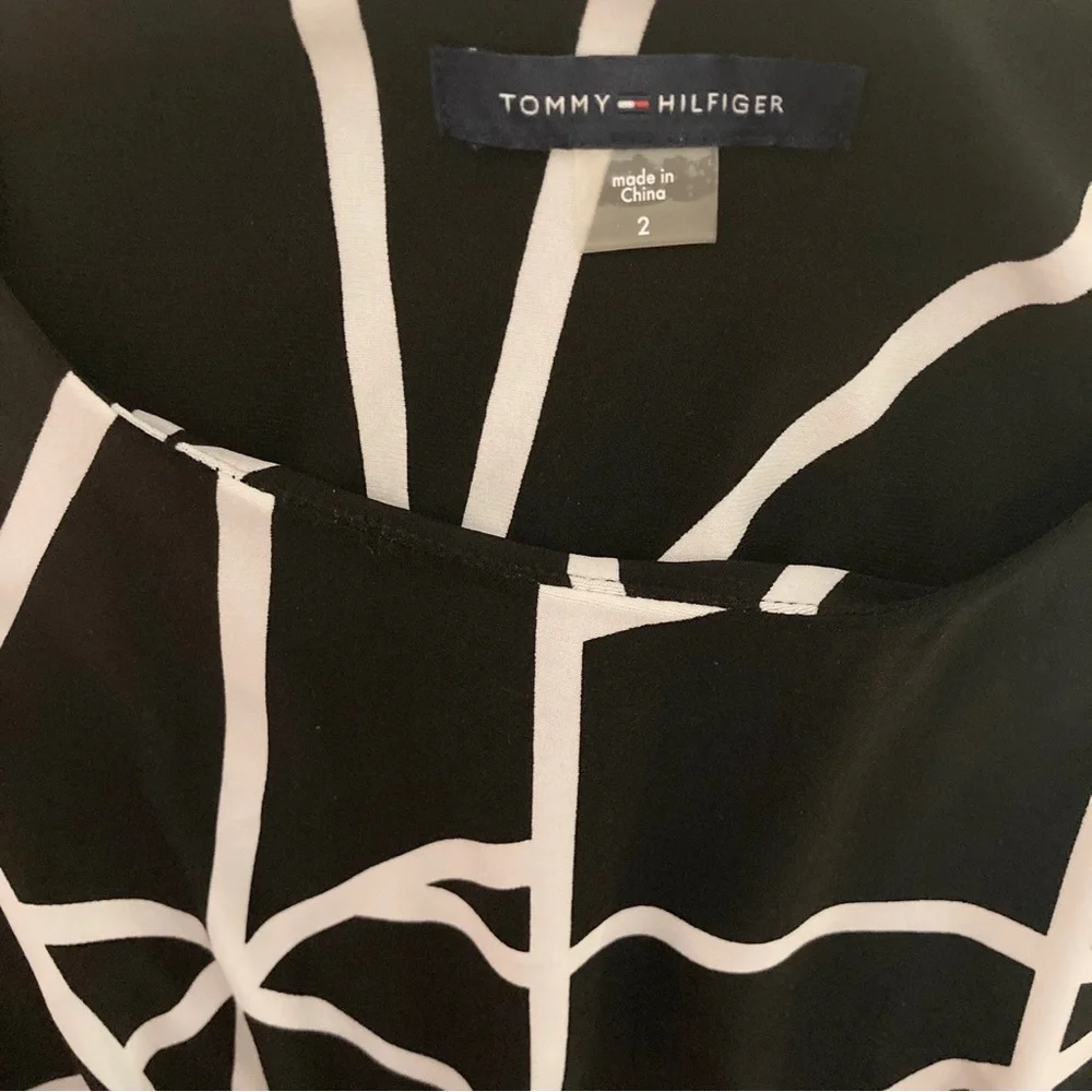 Tommy Hilfiger “Cats Cradle” Jersey Shift Dress - Size 2 - Picture 8 of 9